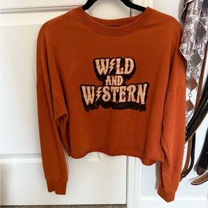 Wild and Western Orange Crewneck